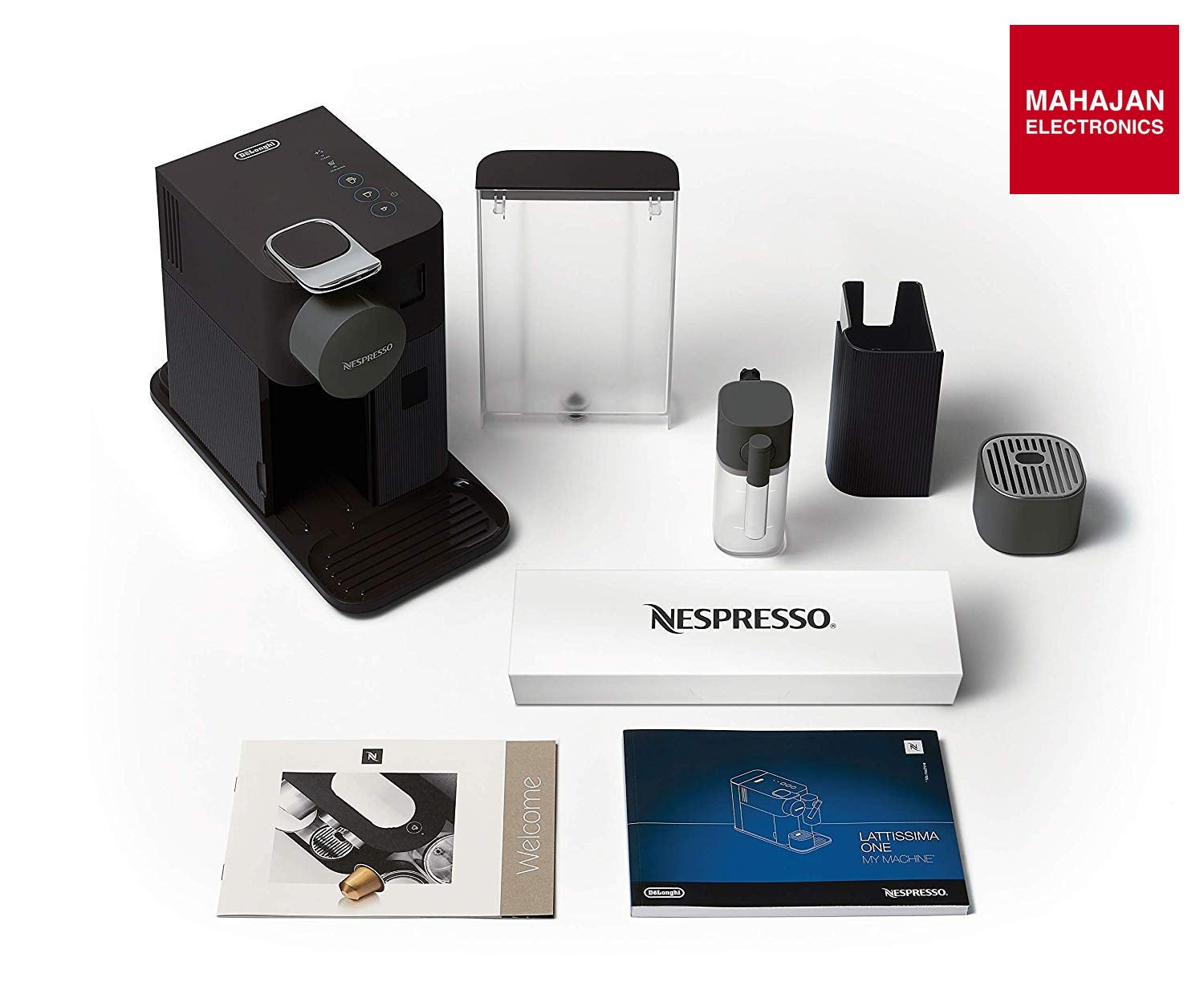 Nespresso Lattissima One EN510.B image 3 with Mahajan Electronics logo