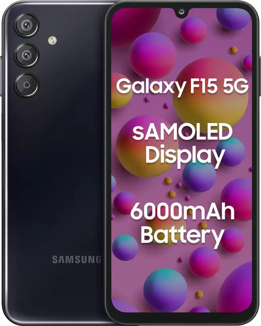 SAMSUNG Galaxy F15 5G (Ash Black, 128 GB)  (4 GB RAM) Mahajan Electronics Online