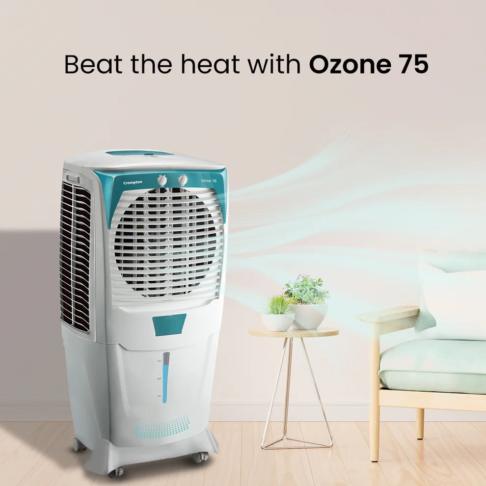 Crompton DAC 751 OZONE 75 Litres Desert Air Cooler (Air Deflection White) Mahajan Electronics Online