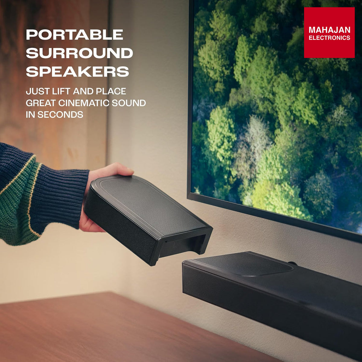 JBL Bar 1000 MK2, 11.1 (7.1.4) Channel Truly Wireless Soundbar with True Dolby Atmos®, DTS:X, & MultiBeam™ – Mahajan Electronics Online.