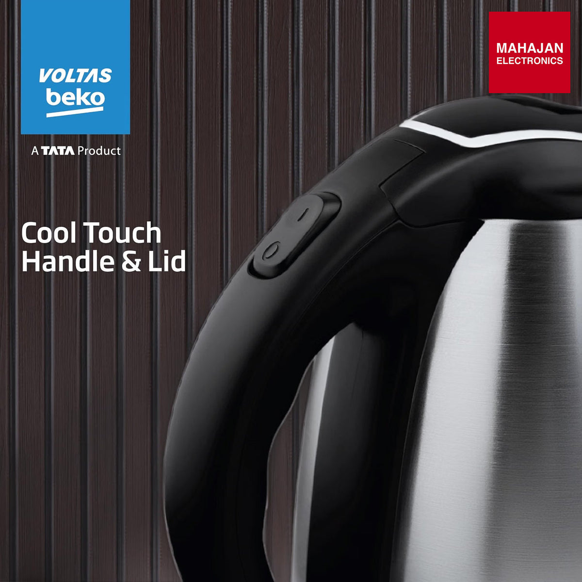 Voltas Beko K135X15H-SL 1.5 L Electric Kettle | 1350W Fast Boil | Stainless Steel | Auto Cut-Off &amp – Mahajan Electronics Online.