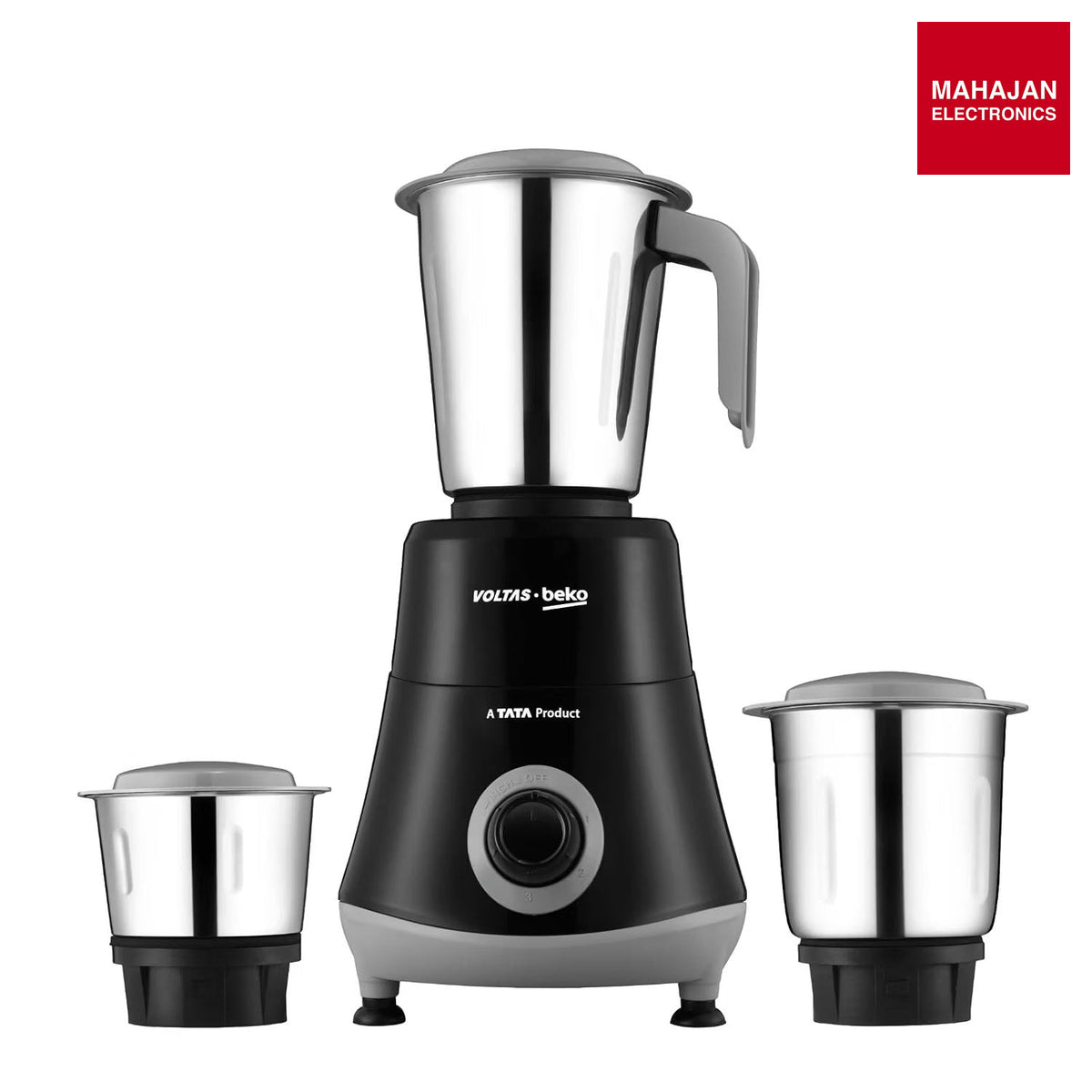 Voltas Beko G5253HP-BG 525W Mixer Grinder | GrindX Technology | 3 Stainless Steel Jars | Black & Grey – Mahajan Electronics Online.