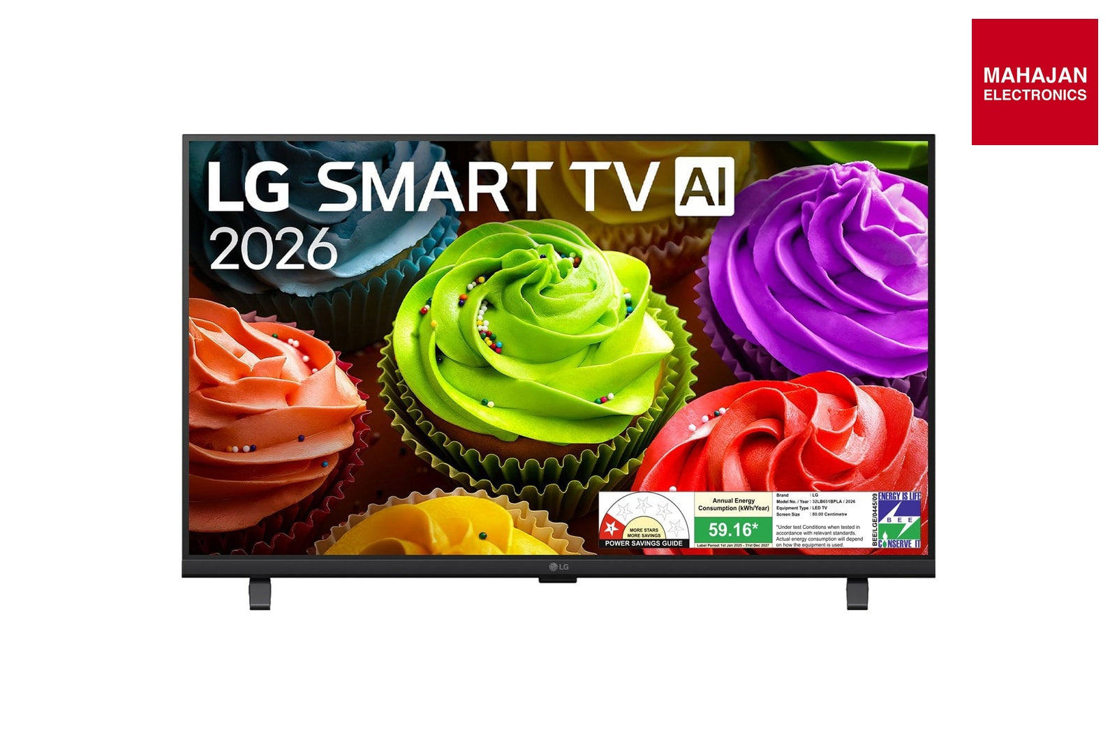 Lg 32LB651BPLA 81.28 cm (32) SMART TV AI HD with α5 Processor Gen9, with HDR10 2026 – Mahajan Electronics Online.