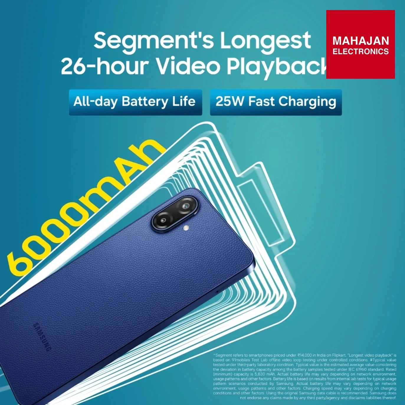 Samsung Galaxy F70e 5G (Spotlight Blue, 128 GB) (4 GB RAM) | 6000 mAh Battery | Dimensity 6300 | Octa Core – Mahajan Electronics Online.