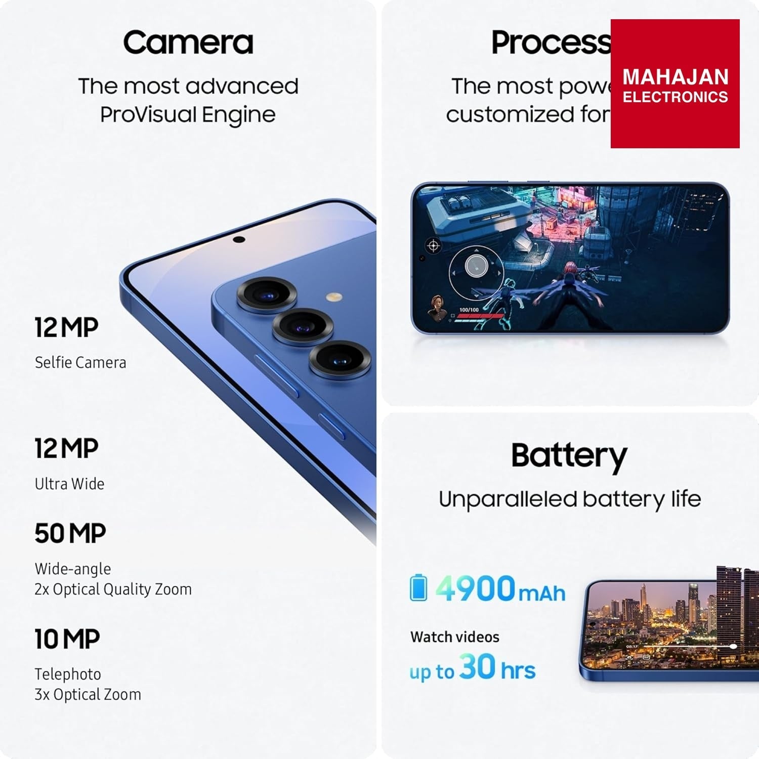 Samsung Galaxy S25+ 5G AI Smartphone (Navy, 12GB RAM, 256GB Storage), 50MP Camera with Galaxy AI DEMO