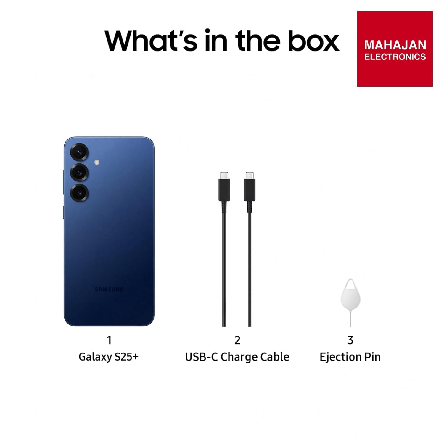 Samsung Galaxy S25+ 5G AI Smartphone (Navy, 12GB RAM, 256GB Storage), 50MP Camera with Galaxy AI DEMO