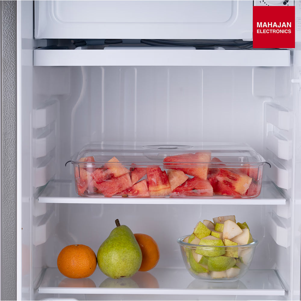 Kelvinator KRC-F100RBPHSS HL SL 95L 1 Star single-door refrigerator, Inox Grey – Mahajan Electronics Online.