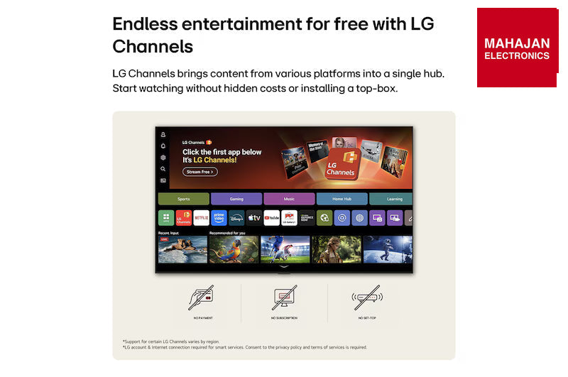 LG 32LB659BPLA 81.28 cm (32) LG SMART TV AI 32LB659BPLA HD with α5 Processor Gen9, with HDR10 Pro 2026 – Mahajan Electronics Online