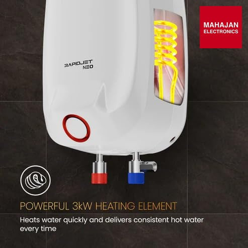 Crompton Rapid Jet Neo 3-L Instant Water Heater with Anti-Scale Technology (White) – Mahajan Electronics Online