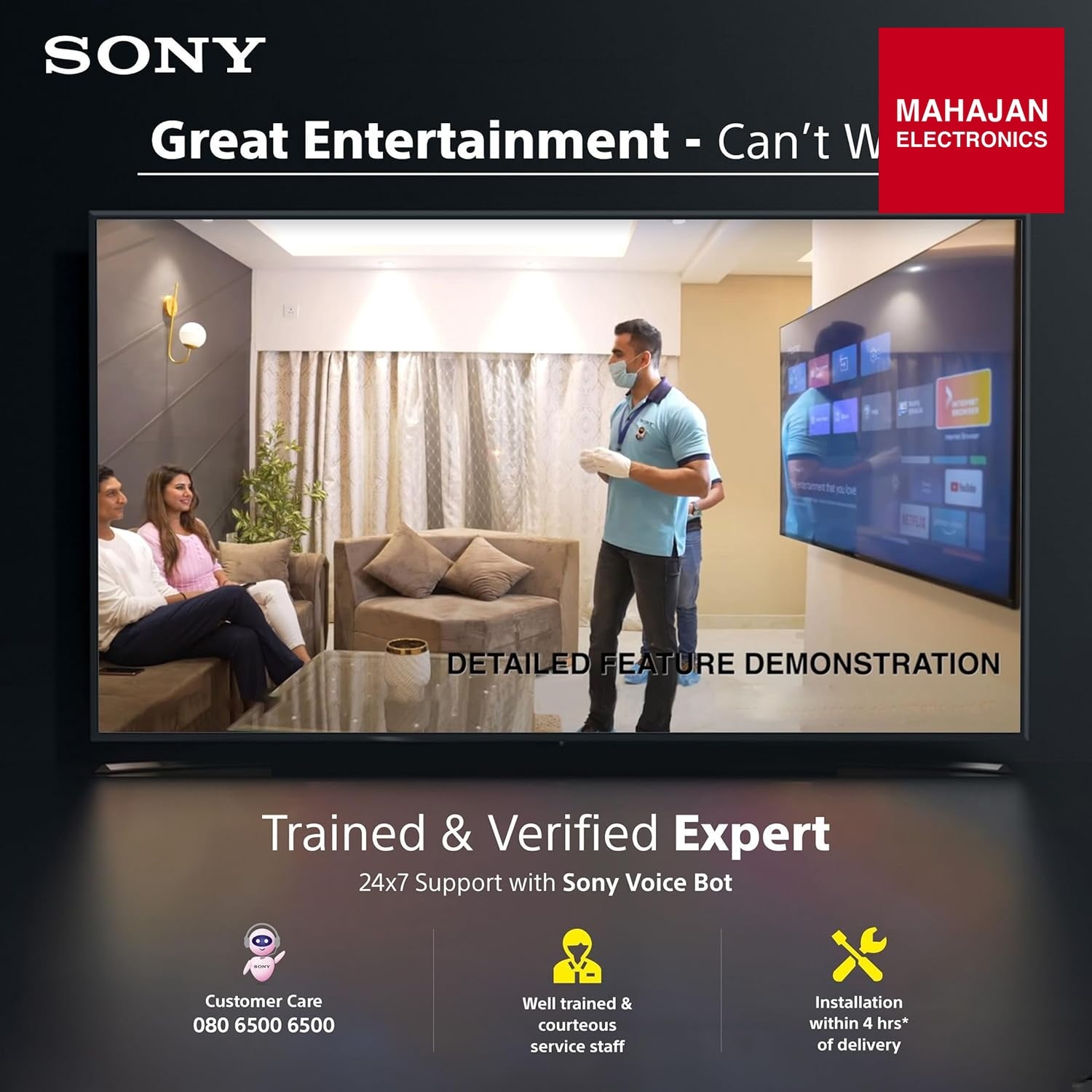 Sony K-65S25M2 65 Inch 4K Ultra HD Smart LED Google TV (BRAVIA 2M2 Series) with Dolby Atmos, 4K Processor X1 – Mahajan Electronics Online.