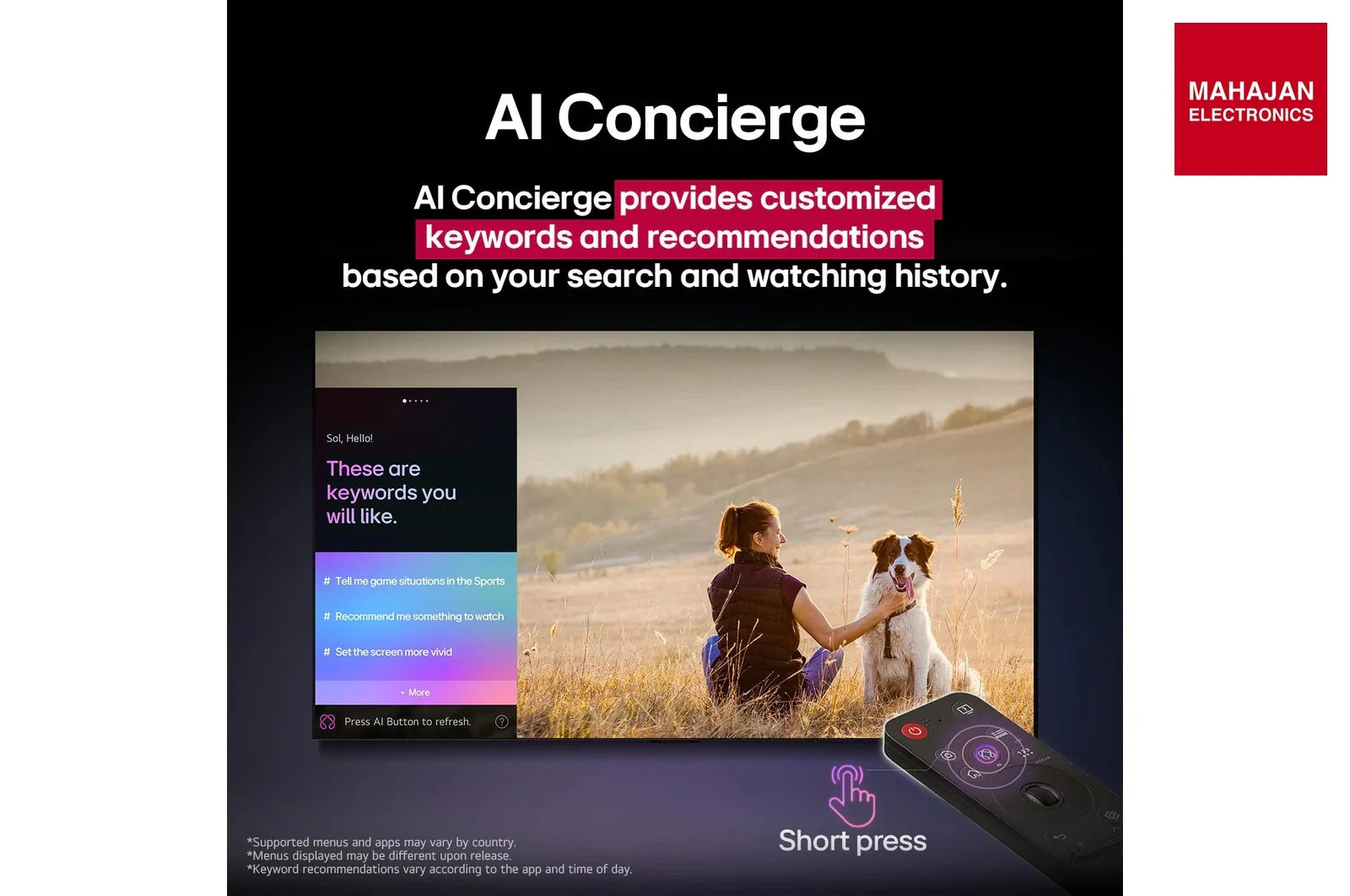 LG 86NANO85A6A 217cm (86) Smart TV with α7 AI Processor 4K Gen8, Filmmaker Mode with Dolby Atmos 2025 – Mahajan Electronics Online.