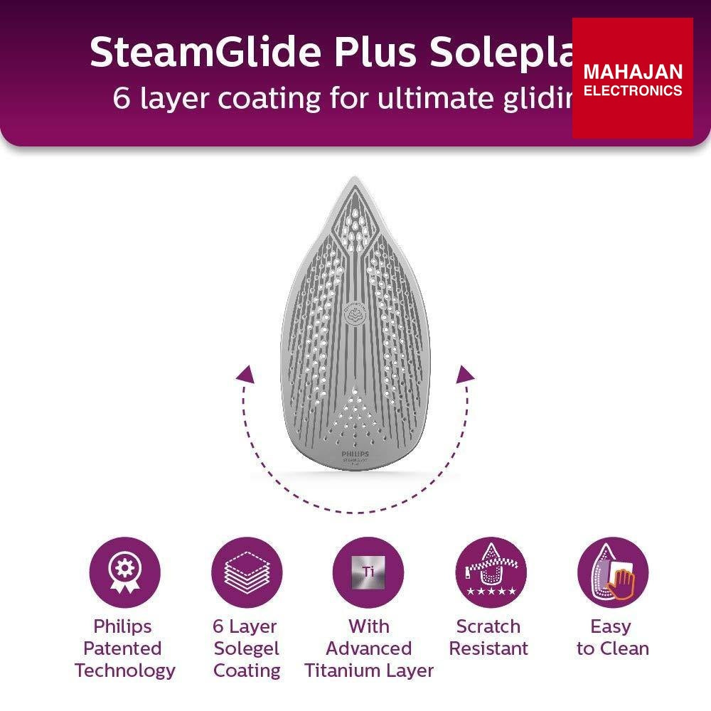 Philips GC3925/34 Steam Iron 2400 Watts | PowerSteam Technology | Ceramic Soleplate | Vertical Steaming Philips