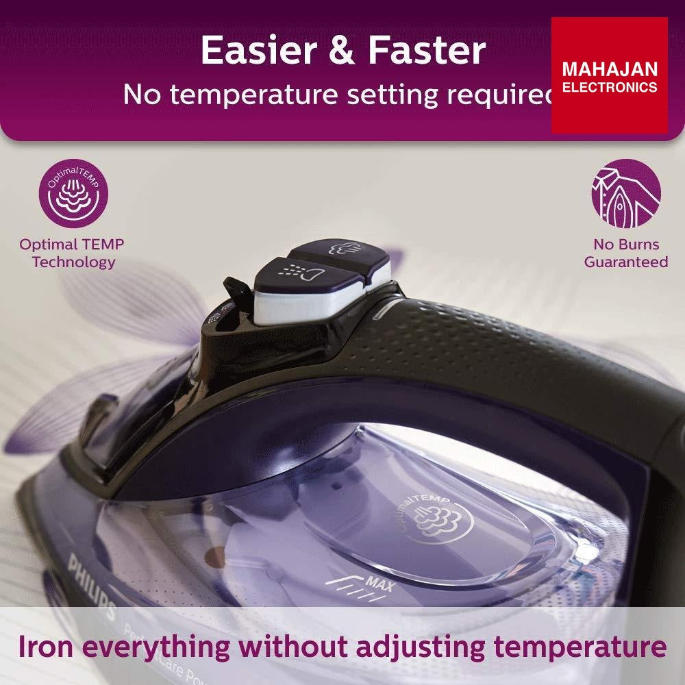 Philips GC3925/34 Steam Iron 2400 Watts | PowerSteam Technology | Ceramic Soleplate | Vertical Steaming Philips
