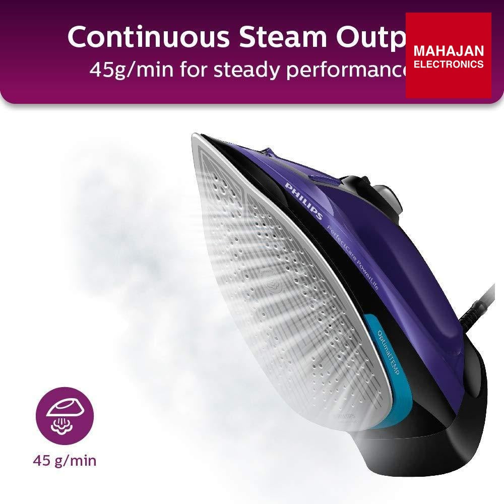 Philips GC3925/34 Steam Iron 2400 Watts | PowerSteam Technology | Ceramic Soleplate | Vertical Steaming Philips