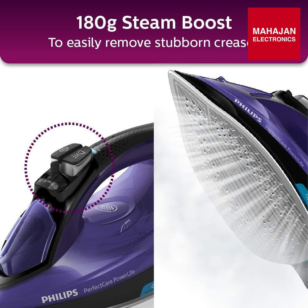 Philips GC3925/34 Steam Iron 2400 Watts | PowerSteam Technology | Ceramic Soleplate | Vertical Steaming Philips