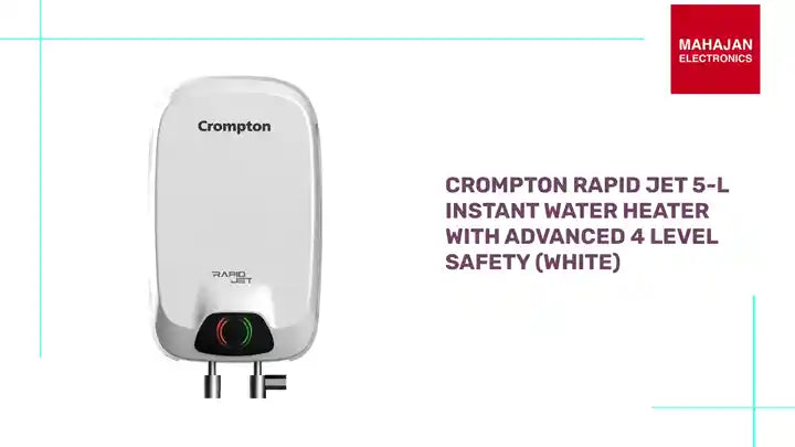 Crompton Rapid Jet 5-L Instant Water Heater with Advanced 4 level Safety (White) by@Outfy