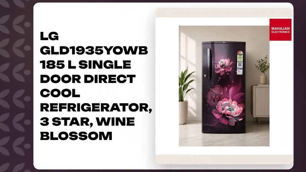 LG GLD1935YOWB 185 L Single Door Direct Cool Refrigerator, 3 Star, Wine Blossom by@Outfy