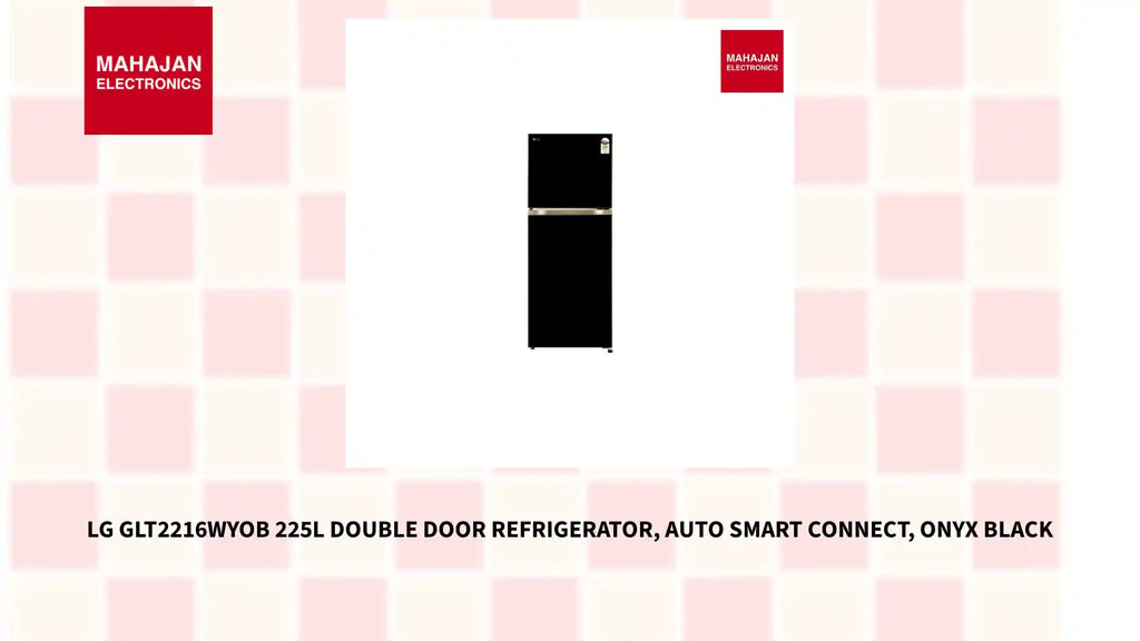 LG GLT2216WYOB 225L Double Door Refrigerator, Auto Smart Connect, Onyx Black by@Outfy