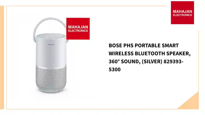 Bose PHS Portable Smart Wireless Bluetooth Speaker, 360&deg; Sound, (Silver) 829393-5300 by@Outfy