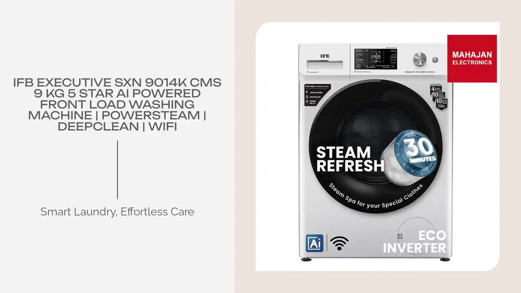 IFB Executive SXN 9014K CMS 9 Kg 5 Star AI Powered Front Load Washing Machine | PowerSteam | DeepClean | WiFi by@Outfy
