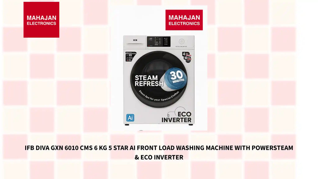 IFB DIVA GXN 6010 CMS 6 Kg 5 Star AI Front Load Washing Machine with PowerSteam & Eco Inverter by@Outfy