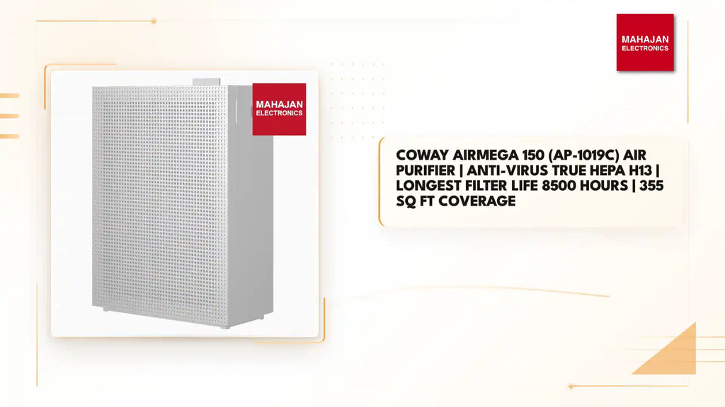 Coway Airmega 150 (AP-1019C) Air Purifier | Anti-Virus True HEPA H13 | Longest Filter Life 8500 Hours | 355 Sq Ft Coverage by@Outfy