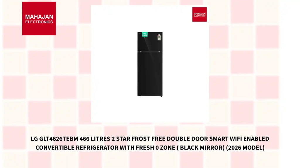 LG GLT4626TEBM 466 Litres 2 Star Frost Free Double Door Smart Wifi Enabled Convertible Refrigerator with Fresh 0 Zone ( Black Mirror) (2026 Model) by@Outfy