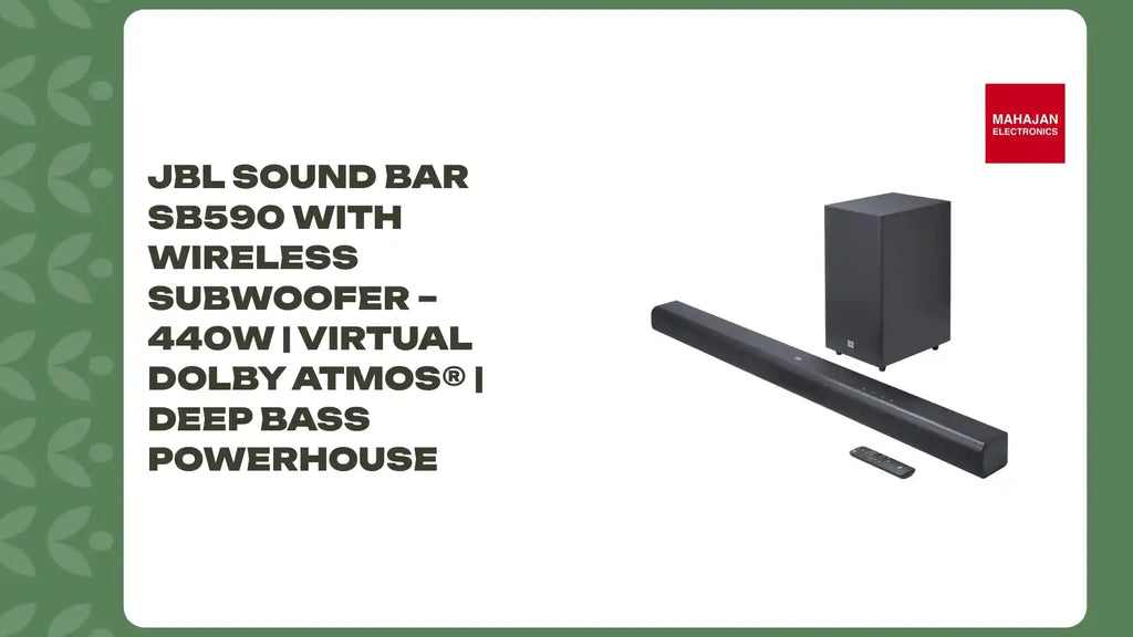 JBL Sound Bar SB590 with Wireless Subwoofer &ndash; 440W | Virtual Dolby Atmos&reg; | Deep Bass Powerhouse by@Outfy