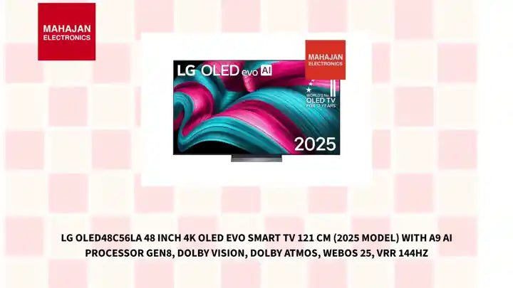 LG OLED48C56LA 48 Inch 4K OLED evo Smart TV 121 cm (2025 Model) with &alpha;9 AI Processor Gen8, Dolby Vision, Dolby Atmos, webOS 25, VRR 144Hz by@Outfy