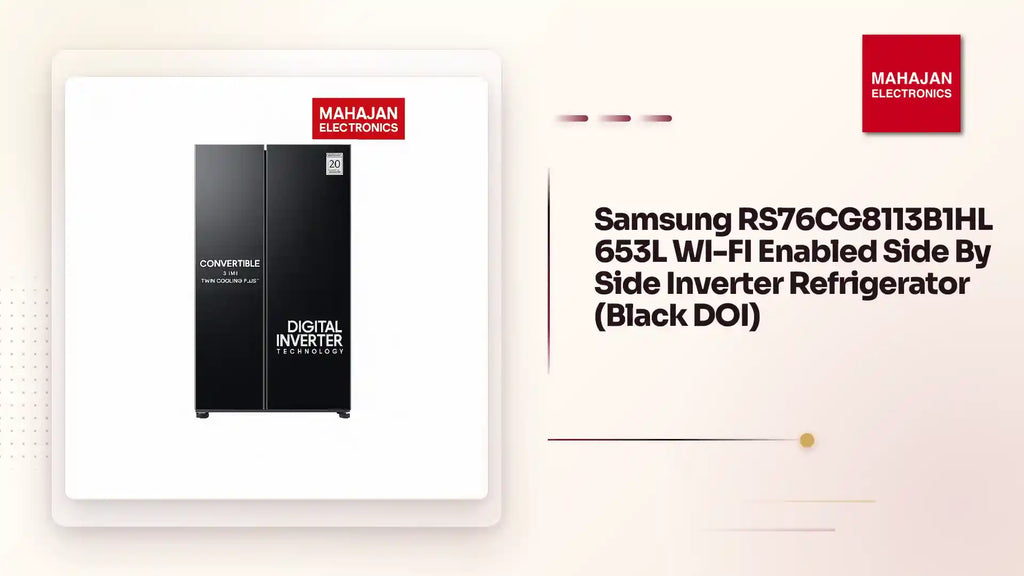 Samsung RS76CG8113B1HL 653L WI-FI Enabled Side By Side Inverter Refrigerator (Black DOI) by@Outfy