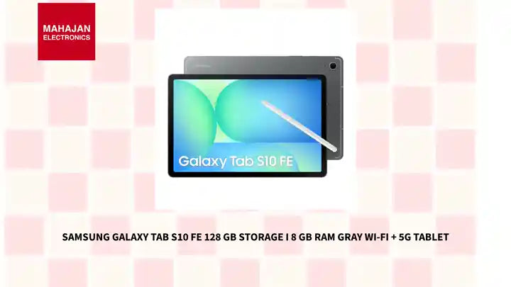 Samsung Galaxy Tab S10 FE 128 GB Storage I 8 GB Ram Gray Wi-Fi + 5G Tablet by@Outfy