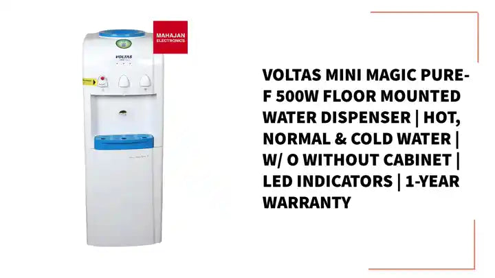 Voltas Mini Magic Pure-F 500W Floor Mounted Water Dispenser | Hot, Normal &amp; Cold Water | W/ O Without Cabinet | LED Indicators | 1-Year Warranty by@Outfy