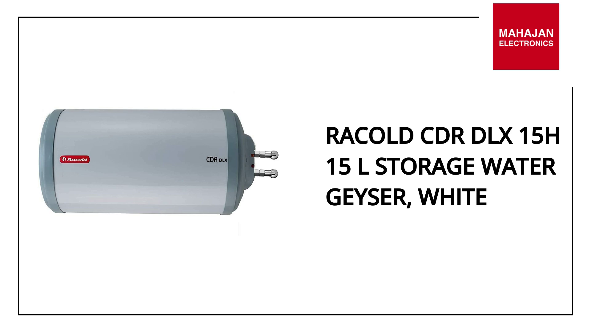 Racold CDR DLX 15H 15 L Storage Water Geyser, White by@Outfy