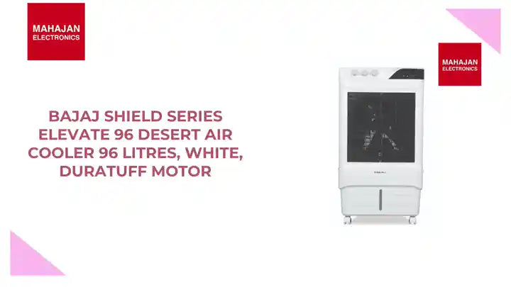 Bajaj Shield Series Elevate 96 Desert Air Cooler 96 Litres, White, DuraTuff Motor by@Outfy
