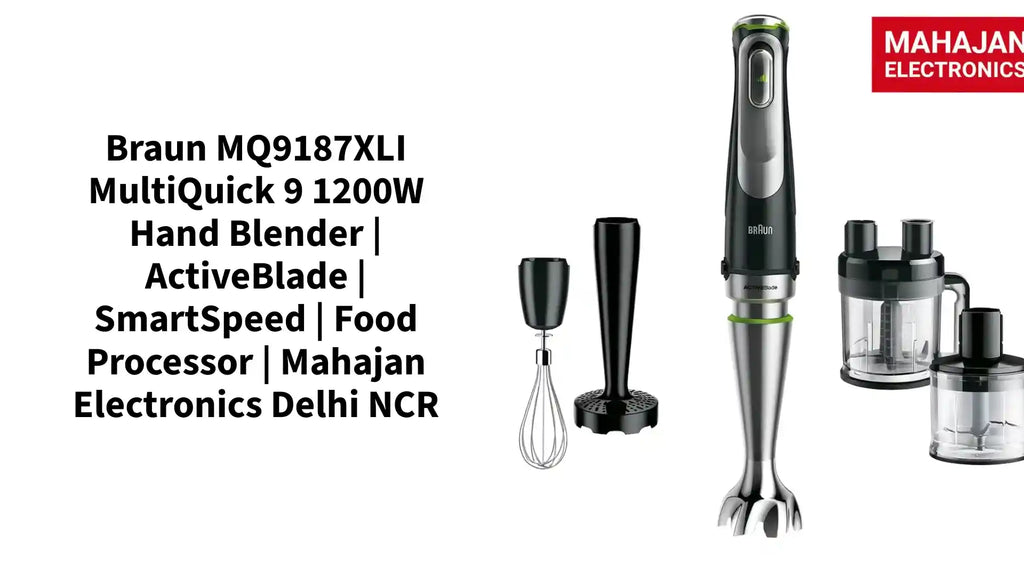 Braun MQ9187XLI MultiQuick 9 1200W Hand Blender | ActiveBlade | SmartS