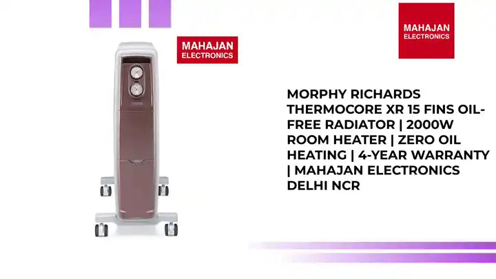 Morphy Richards Thermocore XR 15 Fins Oil-Free Radiator | 2000W Room Heater | Zero Oil Heating | 4-Year Warranty | Mahajan Electronics Delhi NCR by@Outfy