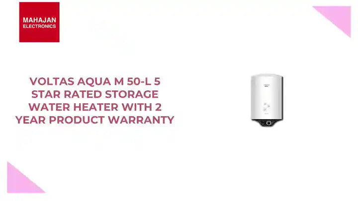 Voltas Aqua M 50-L 5 star rated storage water heater with 2 year product warranty by@Outfy