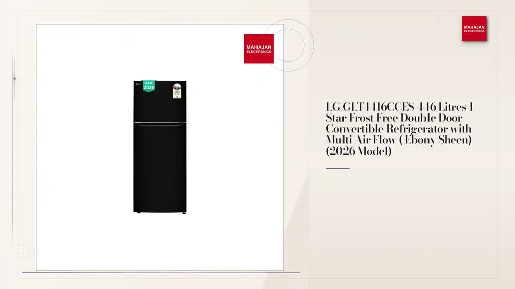 LG GLT4416CCES 446 Litres 1 Star Frost Free Double Door Convertible Refrigerator with Multi Air Flow ( Ebony Sheen) (2026 Model) by@Outfy