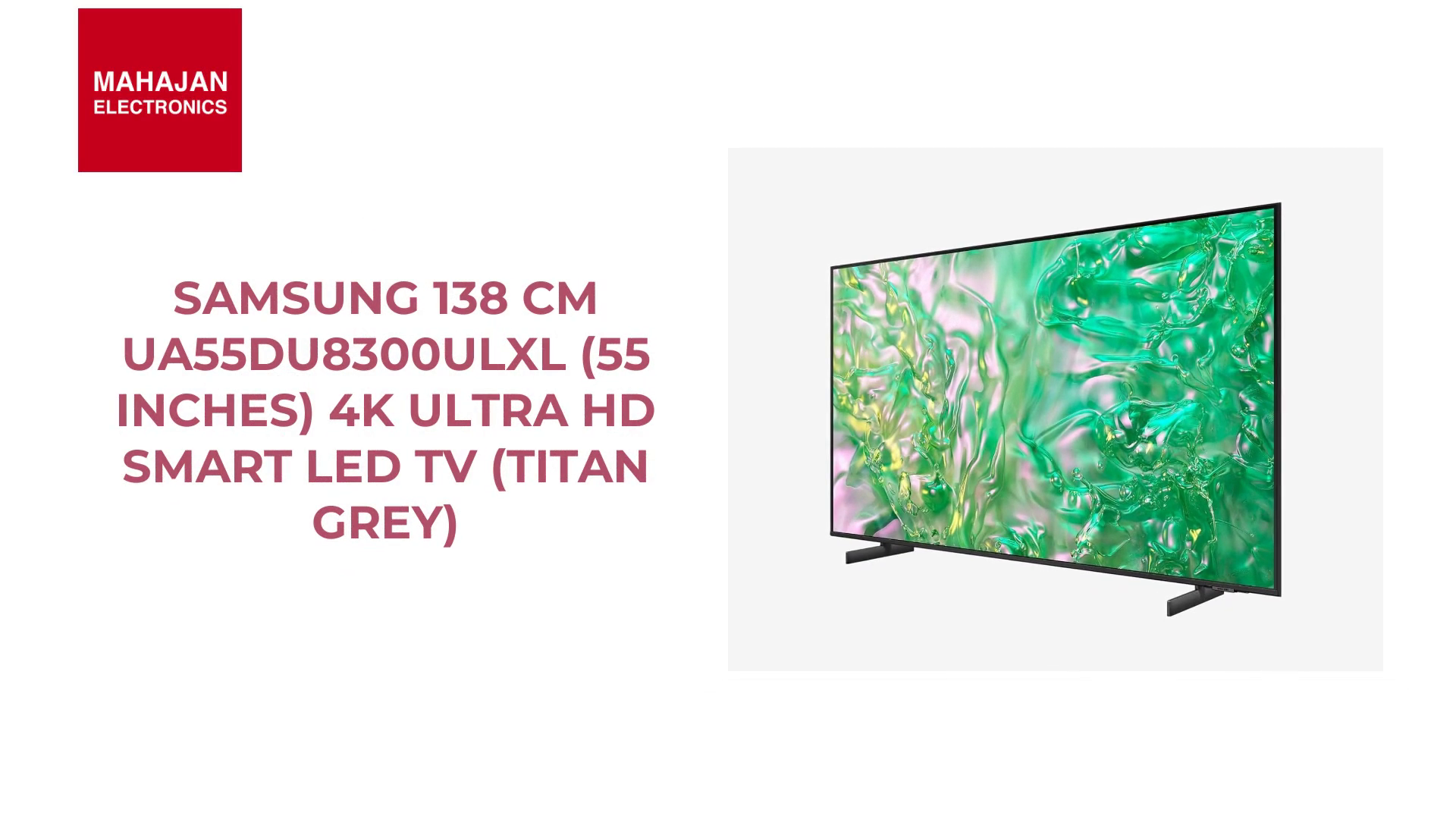 Samsung 138 cm UA55DU8300ULXL (55 inches) 4K Ultra HD Smart LED TV (Titan Grey) by@Outfy