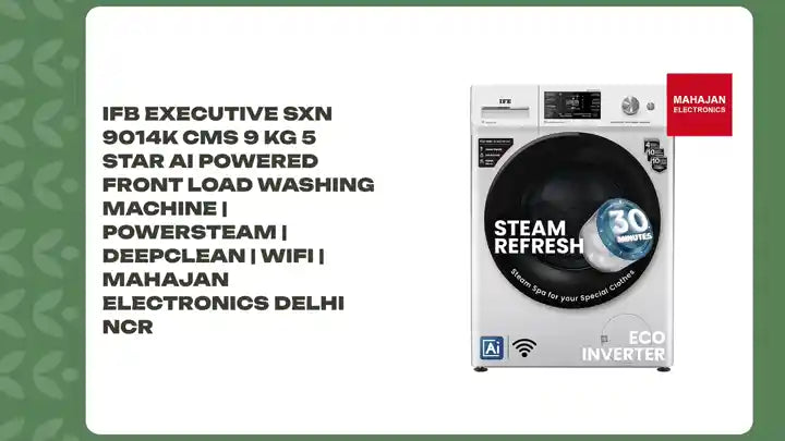 IFB Executive SXN 9014K CMS 9 Kg 5 Star AI Powered Front Load Washing Machine | PowerSteam | DeepClean | WiFi | Mahajan Electronics Delhi NCR by@Outfy
