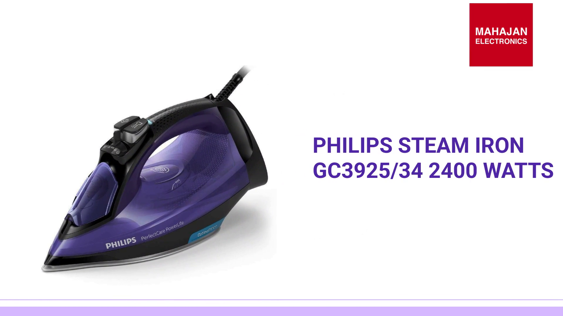 Philips Steam Iron GC3925/34 2400 Watts by@Outfy