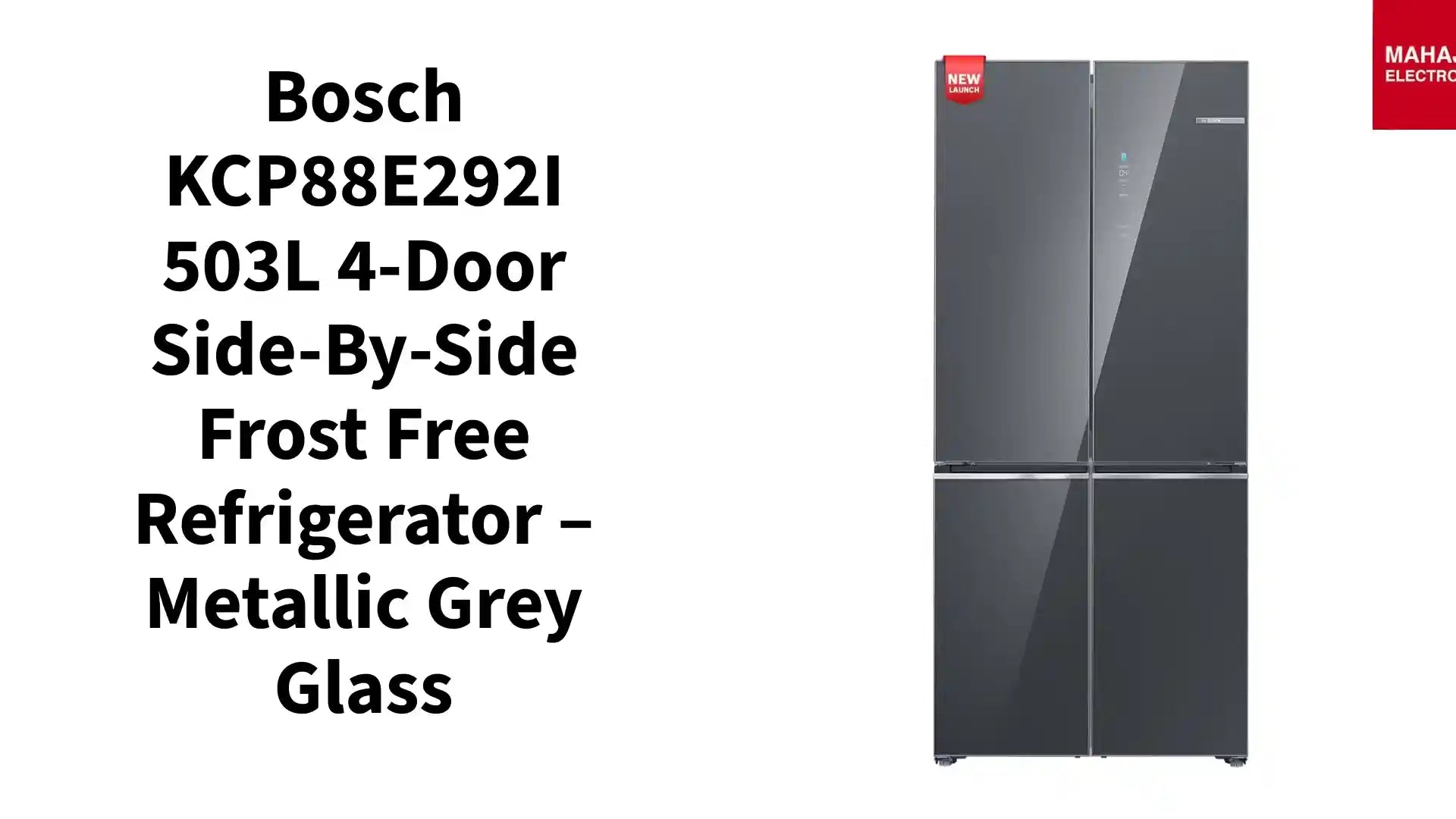 Bosch KCP88E292I 503L 4-Door Side-by-Side Frost Free Refrigerator &ndash; Metallic Grey Glass by@Outfy