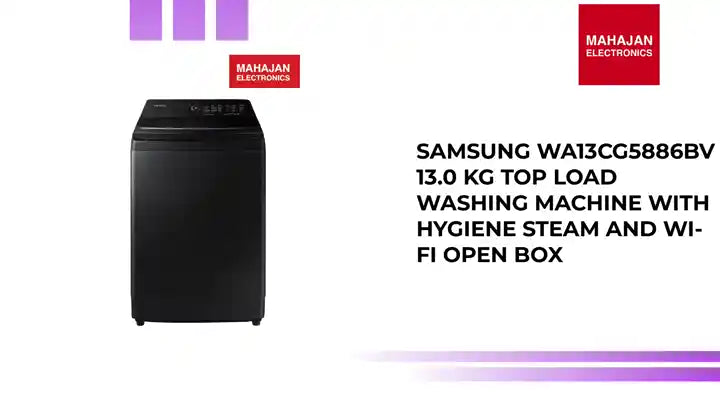 Samsung WA13CG5886BV 13.0 kg Top Load Washing Machine with Hygiene Steam and Wi-Fi Open Box by@Outfy