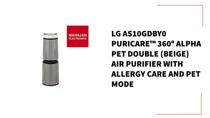 LG AS10GDBY0 PuriCare&trade; 360&ordm; Alpha Pet Double (Beige) Air Purifier with Allergy Care and Pet Mode by@Outfy