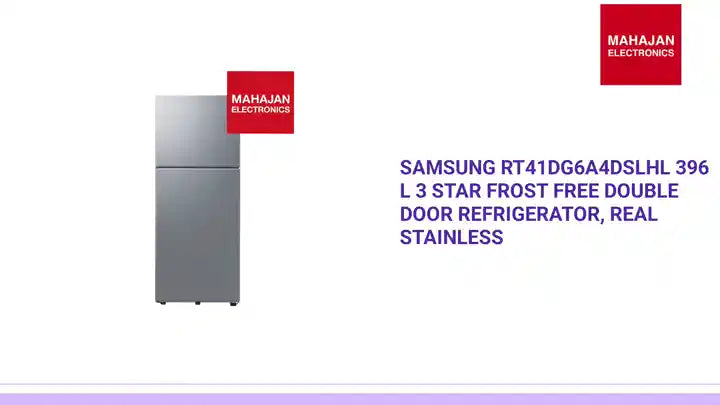 Samsung RT41DG6A4DSLHL 396 L 3 star Frost Free Double Door Refrigerator, Real Stainless by@Outfy