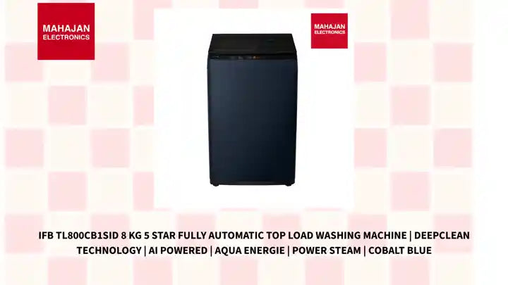 IFB TL800CB1SID 8 Kg 5 Star Fully Automatic Top Load Washing Machine | DeepClean Technology | AI Powered | Aqua Energie | Power Steam | Cobalt Blue by@Outfy