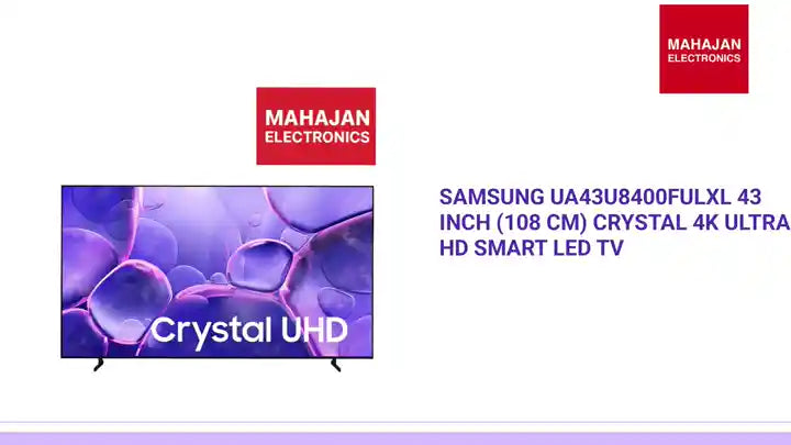 Samsung UA43U8400FULXL 43 Inch (108 cm) Crystal 4K Ultra HD Smart LED TV by@Outfy