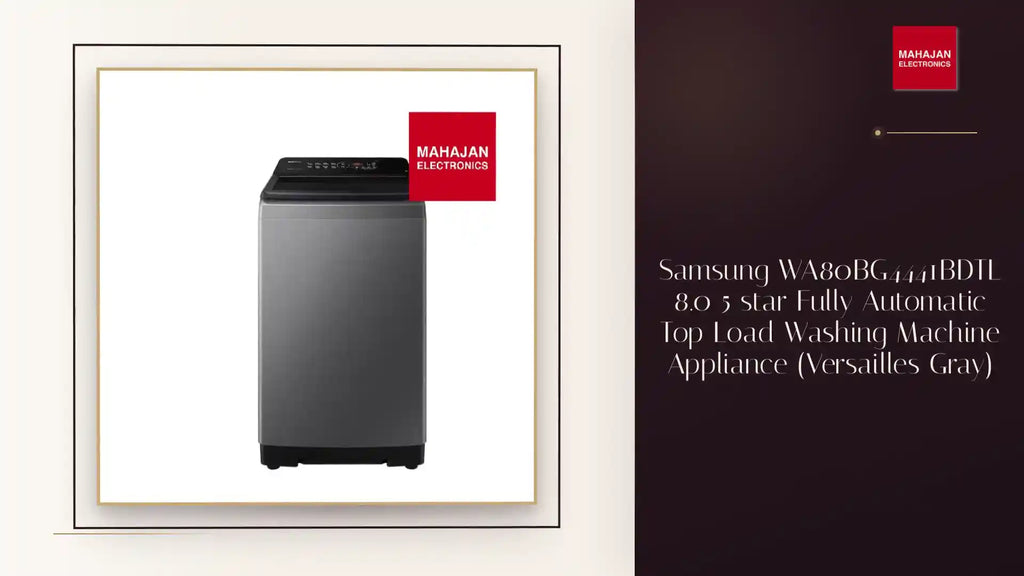 Samsung WA80BG4441BDTL 8.0 5 star Fully Automatic Top Load Washing Machine Appliance (Versailles Gray) by@Outfy