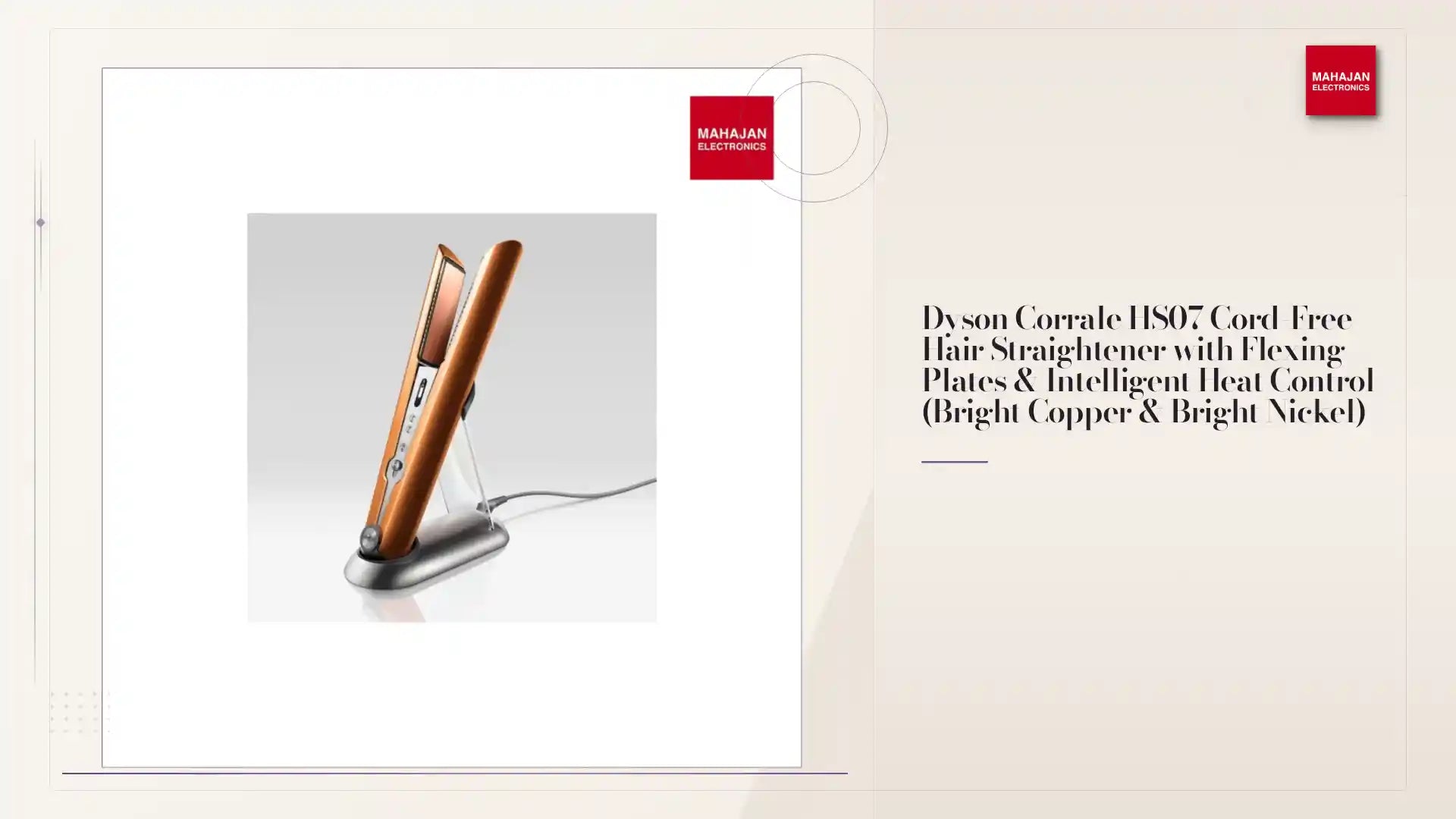 Dyson Corrale HS07 Cord-Free Hair Straightener with Flexing Plates &amp; Intelligent Heat Control (Bright Copper &amp; Bright Nickel) by@Outfy