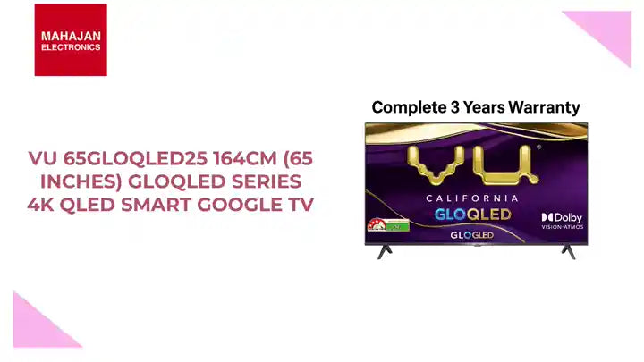 VU 65GLOQLED25 164cm (65 inches) GloQLED Series 4K QLED Smart Google TV by@Outfy
